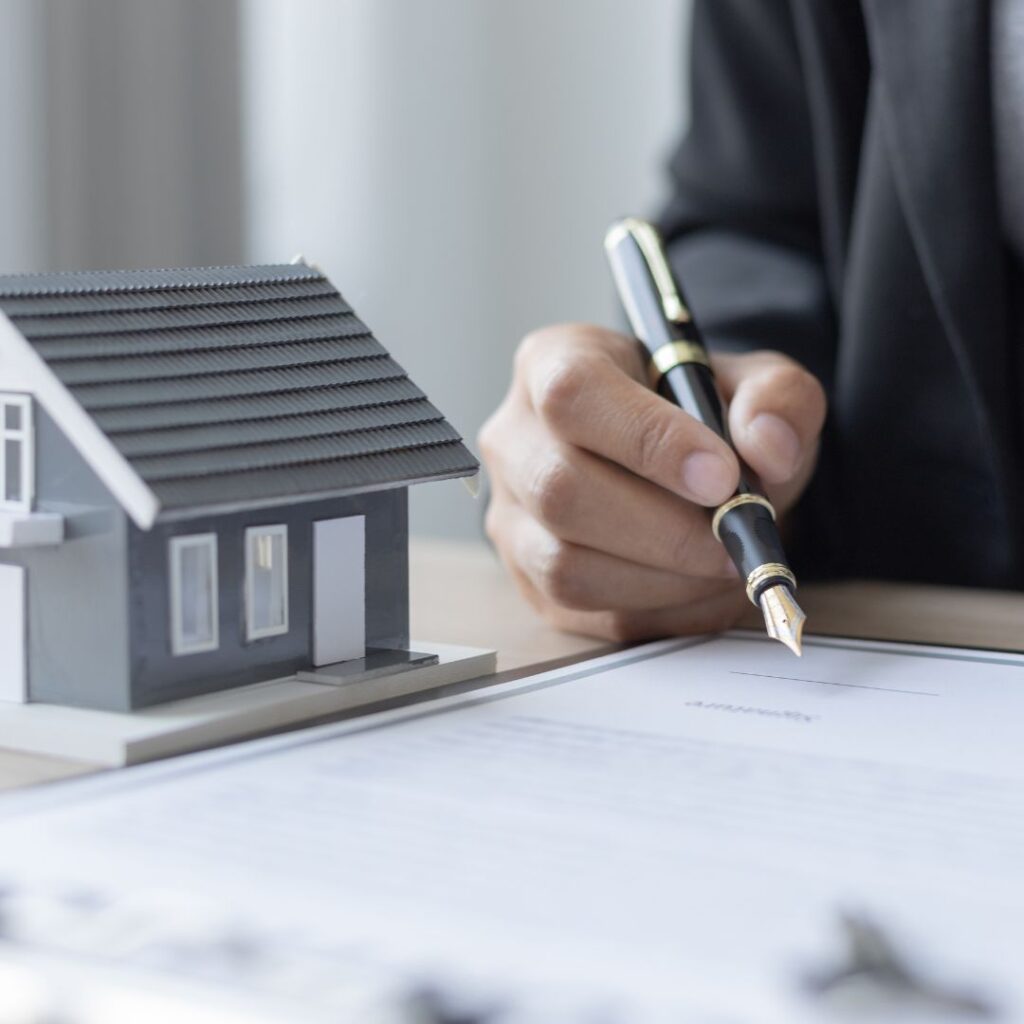 realtor looking over paperwork