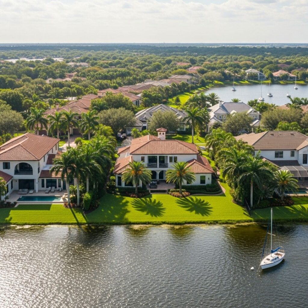 a lakefront neighborhood in Central Florida