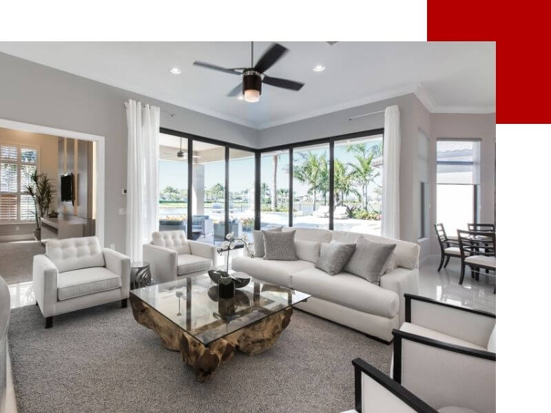 home interior, staged and ready for buyers